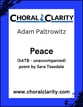 Peace SATB choral sheet music cover